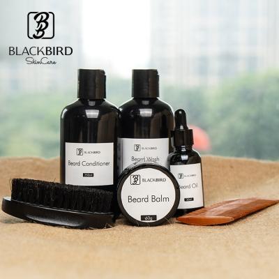 China Moisturize Build Your Logo Men Beard Care Private Label Organic Hemp Oil Extract Beard Grooming Kit for sale