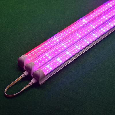 China Waterproof Led Greenhouse Plant Grow Light UV IR 15w 22w 28w Adjustable Full Spectrum T8 Led For Growing Light for sale