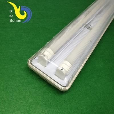 China Waterproof IP65 T8 Desk Light Fixture 4ft 2*18w Led Tube Light Fixture for sale