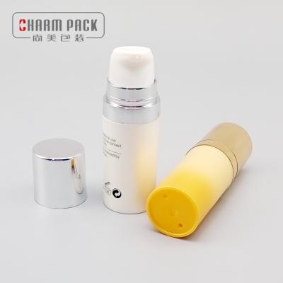 China China supplier 5ml 10ml pp refillable bottle eco-friendly white round cosmetic airless plastic bottle ACP for lotion with pump for sale