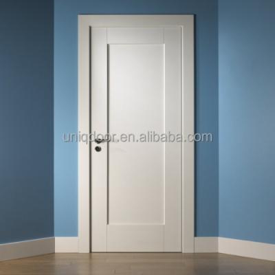 China Modern Solid Panel Shaker Door Designs Primed Entry Doors Modern Interior MDF Pre-Hung Swing Engineered Stile And Track Door for sale