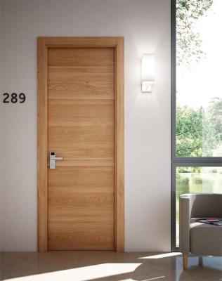 China Modern Factory Interior Solid Wood Veneered Door Modern Entrance Or Custom Bathroom Door for sale