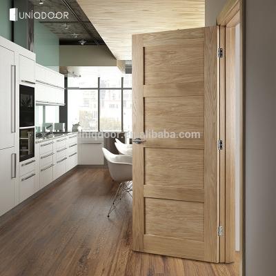 China Interior Solid Art Feature 4 Panel Oak Wood Shaker Door for sale