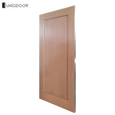 China Interior veneered shaker door bedroom oak wood shaker door with solid core for hotel for sale