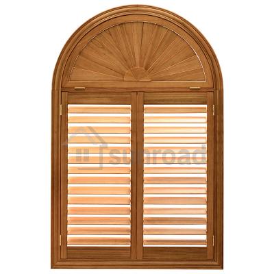 China Modern Custom High Quality Wooden Waterproof Window Shutter Louvered Window Shade Plantation Shutters for sale