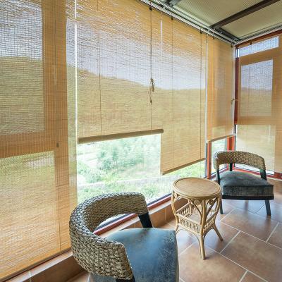 China Woodland Traditional Custom Size Bamboo Roller Shade for sale