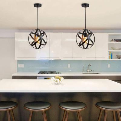 China Industrial Modern Hanging Rattan Lights Glass Shade Ceiling Chandelier Dining Table Large Pendant Light Fixtures for sale