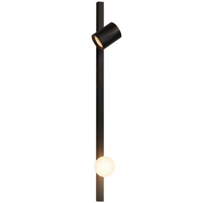 China Simple modern black simple modern Art Design LED bedside lamp bedroom wall lamp for sale