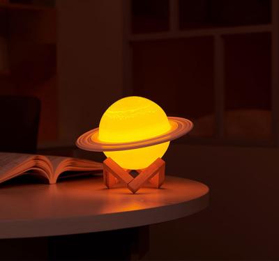 China Modern Magnetic Levitation 3d Saturn Roon Lamp Moon Star Projector Moon Kids Night Light for sale