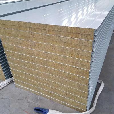 China Modern Fireproof Insulated Rock / Wool EPS Sandwich Panel for sale