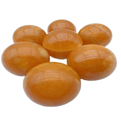 China China Wholesale Natural Healing Stone Calcite Sphere Crystal Gems Ball For Home Orange Decoration for sale