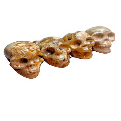 China Wholesale High Quality China Chocolate Calcite Skulls Healing Crystal Crafts For Decoration for sale