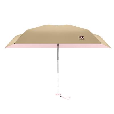 China Traditional Chinese Golden Times Five Inch Umbrella Sun Protection Sun Protection Sun Umbrella Foldable UV Rubber Portable Portable Light Up Ultra Mini for sale