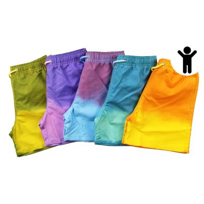 China High Quality QUICK DRY Kids Trunk Toddler Swimshorts Pattern Beach Shorts Boy Boardshorts Kid Swim Trunks Color Change for sale