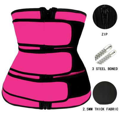 China Hot Selling Adult Improve Shape Workout Waist Trainer Belt With Three Straps for sale