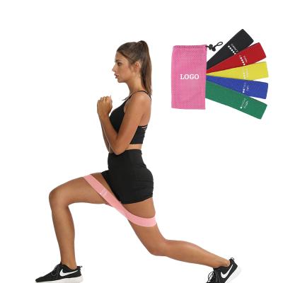 China New Best Selling Durable Gym Elastic Band Polyester Booty Band Resistance Band and Latex Mini Portable Leg Hip Training Resistance Band for sale