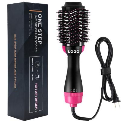 China Amazon Revlon Multifunctional Hot Selling 3 in 1 Hair Straightener Rolling Curler Electric Round Hot Airbrush Hair Dryer for sale