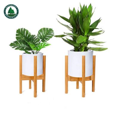 China Potted Adjustable Cross Shaped Wooden Flower Stand Stand For Indoor Outdoor Use for sale