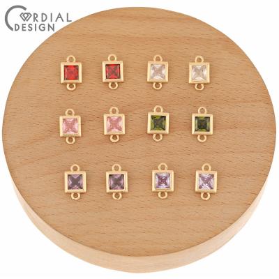 China DIY Jewelry Making Jewelry Accessories Cordial Design 50Pcs 8*13MM Zirconia Earrings Accessories Hand Made DIY Making Connectors Jewelry for sale