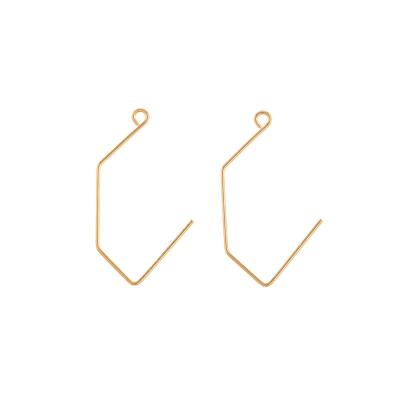 China DIY Jewelry Making Jewelry Accessories Cordial Design 100Pcs 17*32MM Jewelry Accessories DIY Hand Made Genuine Gold Plating Jewelry Findings for sale