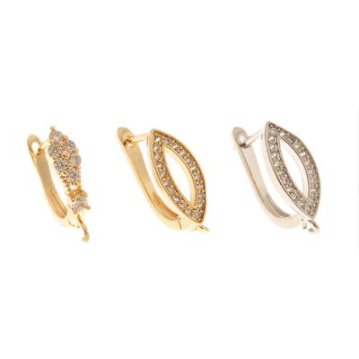 China DIY Jewelry Making Jewelry Accessories Cordial Design 20Pcs Jewelry Accessories Genuine Gold Plating CZ Earrings Hook DIY Hand Made Making for sale