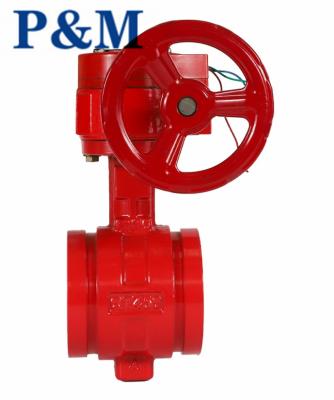 China AWWA C509/C515 grooved butterfly valve for sale