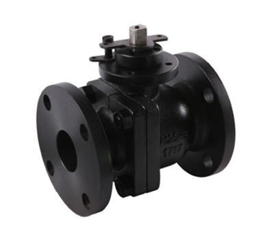 China ANSI PTFE flange end cast iron ball valve for sale