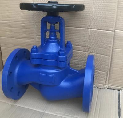 China DIN bellows globe valve PN16 body GG25 for sale