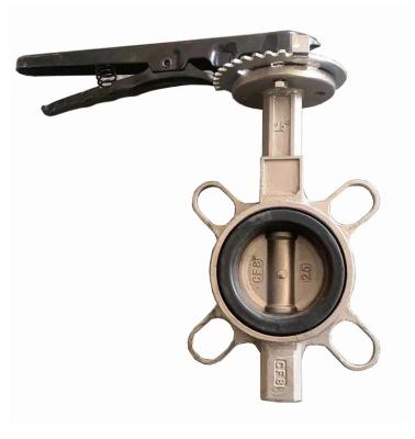 China 2.5 inch CF8 150lb wafer butterfly valve for sale