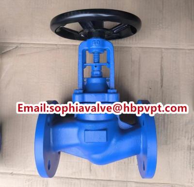 China DIN3356 cast iron flanged bellows globe valve factory for sale