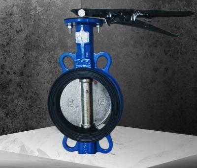 China DIN ductile iron butterfly valve with pin for sale