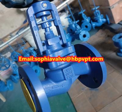 China DN25-DN80 PN16 GG25 DIN bellows globe valve for sale