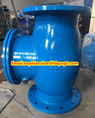 China DIN3356 PN16 GGG50 cast iron swing check valve for sale