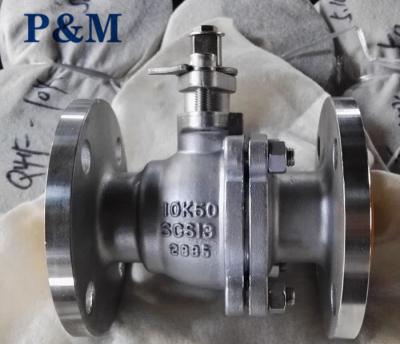 China JIS10K stainless steel SCS13 2-PC ball valve for sale