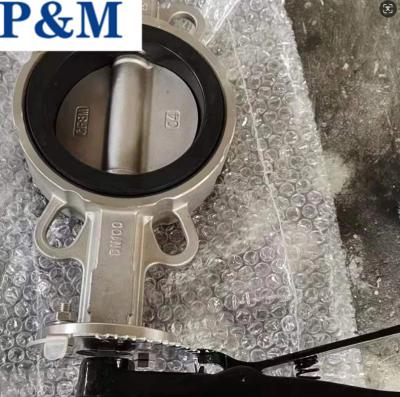 China CF8/CF8M stainless steel wafer butterfly valve for sale