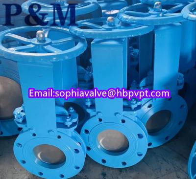 China JIS10K rising stem cast steel knife gate valve for sale