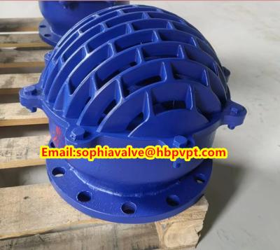 China DN200 resilient seal blue flanged foot valve for sale