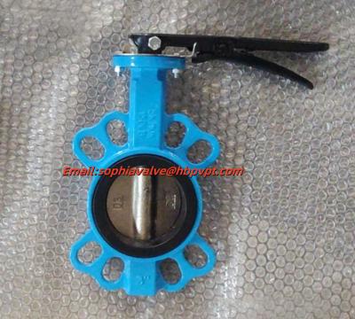 China ductile iron DIN butterfly valve with pin for sale