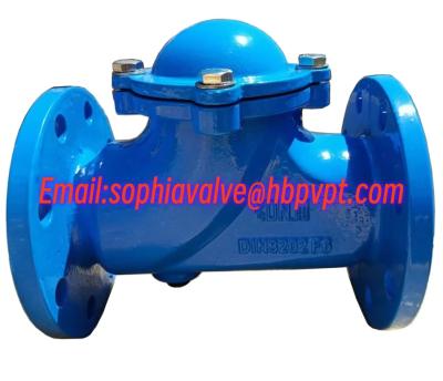 China DIN3202 F6 cast iron ball type check valve factory for sale