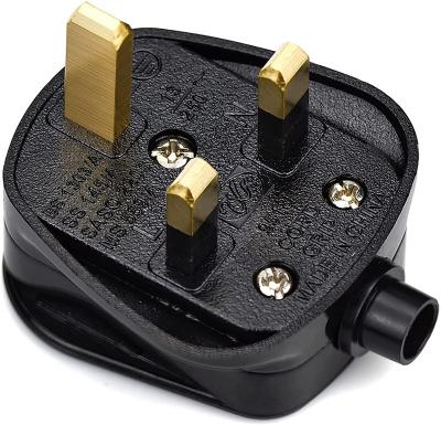 China Approval BS 1636 13A Fused Detachable UK Mains Sockets Flat 3 Pin Power Plug 250V UK Socket With Safety Mark for sale