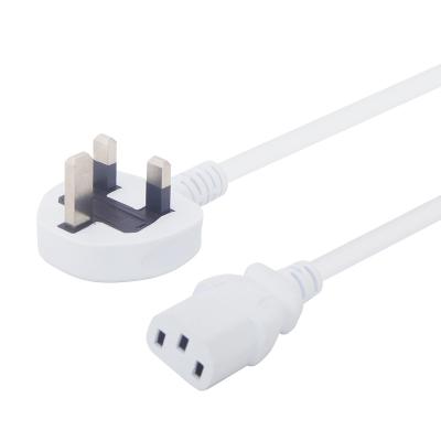 China Residential / General Purpose Electrical Wire Power Cable 3 Pins UK Type C13 Plug Connector 13A Fused BS Certified Plug Appliances Power Cord for sale