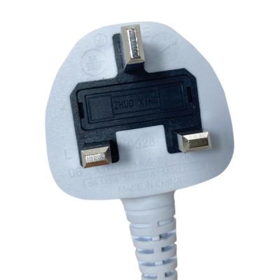 China Singapore Approval Residential / General Purpose Cord Standard British Plug BS 1363 Mains Cable 13A Fused Square 3Pins UK Plug With Cable for sale