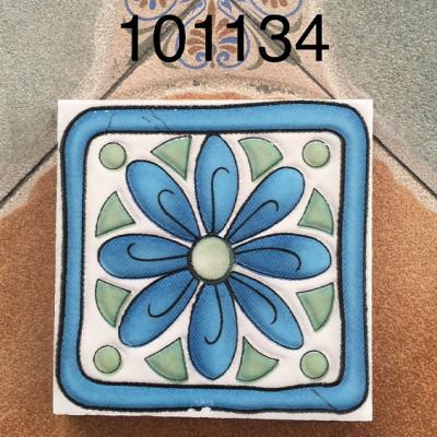 China 100*100 Art Design Interior Wall Decorative Modern Porcelain Tile Moroccan Ceramic Flower Pattern Tile for sale