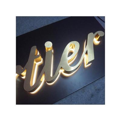 China New Buildings Metal LED Word Acrylic Stainless Steel Illuminated Advertising Sign for sale