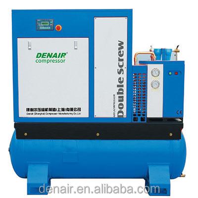 China 30hp lubricated integrated screw air compressor with filter for sale