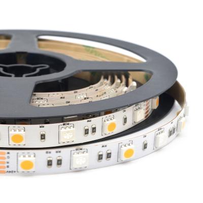 China INDOOR USE 10mm PCB 60leds/m Warranty LED Strip Light CRI>80 CRI>90 SMD5050 14.4W/M RGB+W LED 5years for TV Back Ground for sale