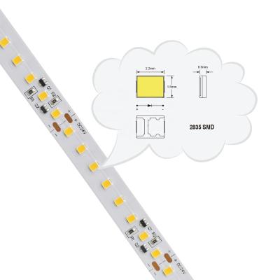 China USE High Efficiency Design 18W 10mm PCB 128leds/m SMD2835 190lm/W 5years Warranty INDOOR Customized LED Strip Light For Aluminum Profile for sale