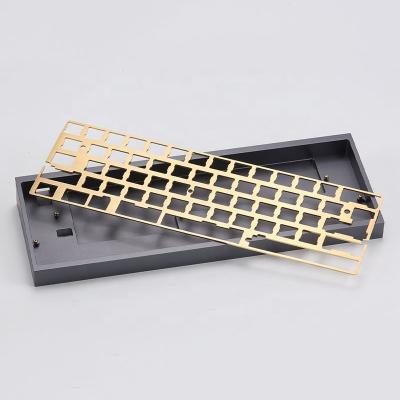 China Total Manufacturing Equipment DIY Custom Support Anodized Brass Keyboard Plate Stabilizers Setting Panel 60% Aluminum Keyboard Case Plate for sale