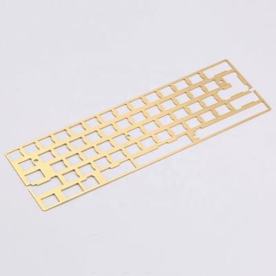 China Custom Universal Industrial Equipment Full Mechanical Keyboard 60% Brass Plate Sandblasting Setting Panel 60% Brass Keyboard Plate for sale