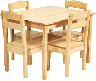 China Living Room Kids Wooden Table And 4 Chairs Set Solid Wood Children Study Table for sale